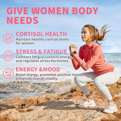 Cortisol Supplements for Women Liquid Drops,Cortisol Manager with Ashwagandha,L-theanine,Phosphatidylserine,Rhodiola Rosea for Mood Support,Adrenal Balance,Sleep,Vegan,Natural Flavor,2 Fl Oz