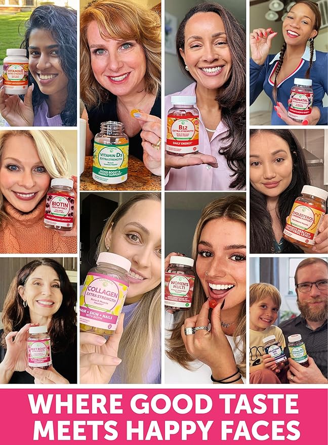 Lunakai USA Made Vitamin D3 K2 Gummies with Calcium for Women, Men & Kids - 3-in-1 Supplement for Bone Health and Immune Support, Vegan 60ct