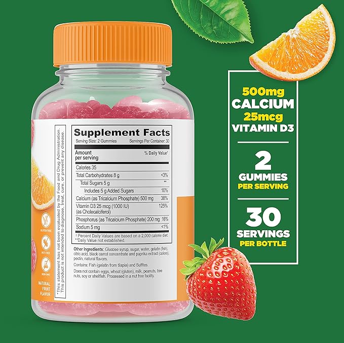 Lifeable Vitamin B12 + Calcium with Vitamin D, Gummies Bundle - Great Tasting, Vitamin Supplement, Gluten Free, GMO Free, Chewable
