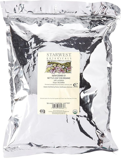 Starwest Botanicals Organic Nettle Leaf Tea Loose Cut and Sifted, 1 Pound Bulk - 1 count