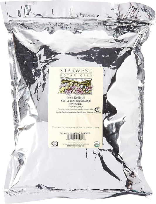Starwest Botanicals Organic Nettle Leaf Tea Loose Cut and Sifted, 1 Pound Bulk - 1 count