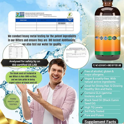Soursop Regular Immune Support Living Bitters 16 oz w/Alkalazined Spring Water