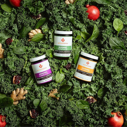 ACTIVATEDYOU Morning Complete Daily Wellness Greens Superfood Drink Mix for Gut Health w/Prebiotics, Probiotics, Antioxidants, Green Superfoods, 10 Billion CFUs, 30 Servings (Apple Cinnamon)