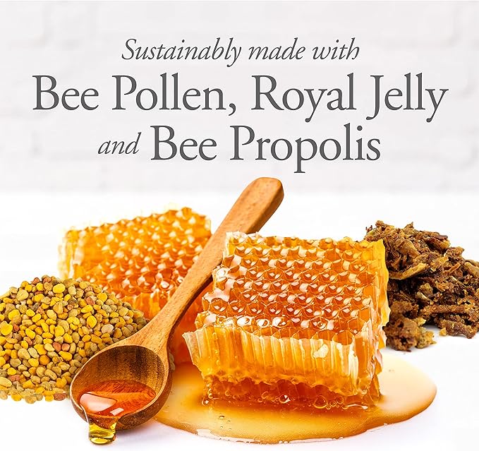 Dutchman's Gold Total Hive Trio Capsules - 120 Veg Caps Approximately 30-60 Servings - Bee Pollen Royal Jelly & Propolis Supplement - Superfoods for Antioxidant Immune Support - Natural Honey Mix