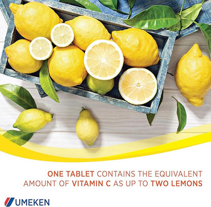 Umeken C-Balance Chewable Vitamin C Supplements, High Potency Vitamin C for Adults & Kids, with Citric Acid and Gamma-linolenic Acid, Vitamin C Chewables, 130g, 3 Months Supply, 4.6 Ounce, Pack of 1