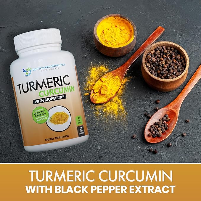 Turmeric Curcumin Supplement - 2250mg/d - Veggie Caps - 95% Curcuminoids with Black Pepper Extract (Bioperine) - 750mg Capsules - 100% Organic - Most Powerful Turmeric (Pack of 2)