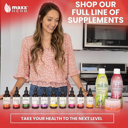 Maxx Herb Ashwagandha Extract – Max Strength Liquid Tincture Absorbs Better Than Capsules or Powder - for Stamina, Memory, and Immune Support – 4 Bottles, 4 Oz Each (240 Servings)