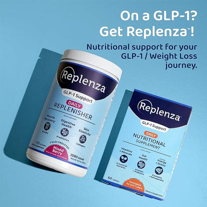 Daily GLP-1 Nutritional Support Supplement, Essential Vitamins and Minerals, Support for Gut Health, Stress and Cellular Energy – 60 Tablets