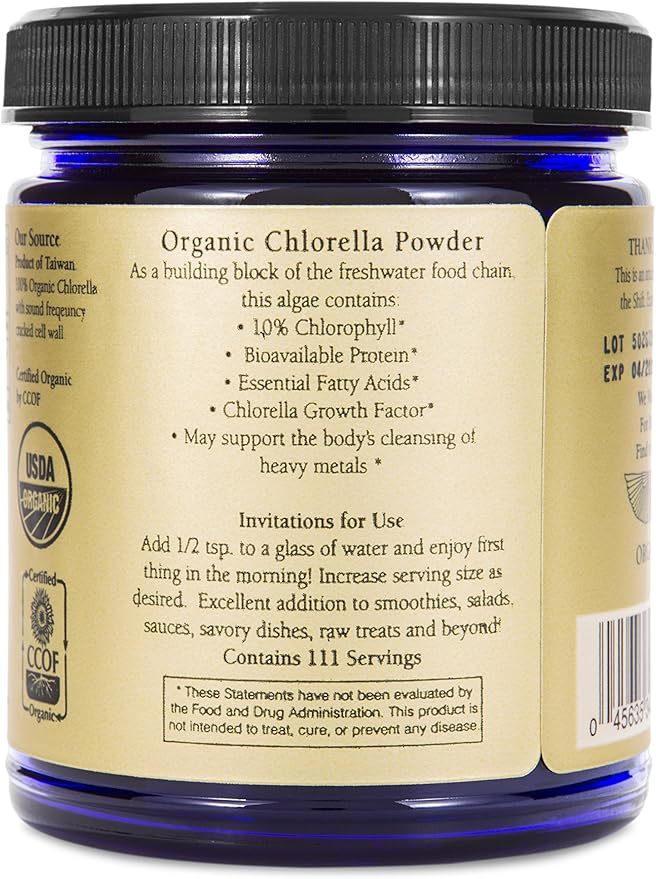Chlorella Powder 111g by Sun Potion - Premium Organic Superfood, Pure Supplement, Rich in Vitamins, Protein, and Fatty Acids - Vegan, Nutrition, and Potent