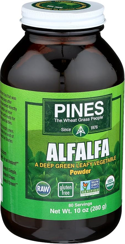 Pines Organic Alfalfa Powder, 10 Ounce