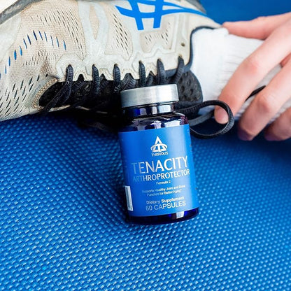 Thrivous Tenacity - Enhance Joint & Bone Function for Better Aging - Advanced Geroprotector Supplement: Turmeric Curcumin, ApresFlex Boswellia, Vitamin D3, Vitamin K2 MK7, Same - 60 Capsules