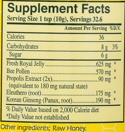 YS Royal Jelly/Honey Bee - Royal Jelly In Honey Ult Strength, 11.5 oz gel