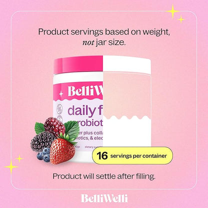 Fiber Supplement for Women & Men – Premium Daily Fiber Powder from Organic Acacia with Added Collagen, Electrolytes & Probiotics – No Bloat, Constipation & Gut Health Support (Wild Berry)