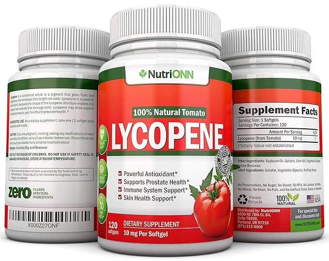 NutriONN Pumpkin Seed Oil Softgels Lycopene Capsules Combo - Targeted Support for Prostate & Urinary Health