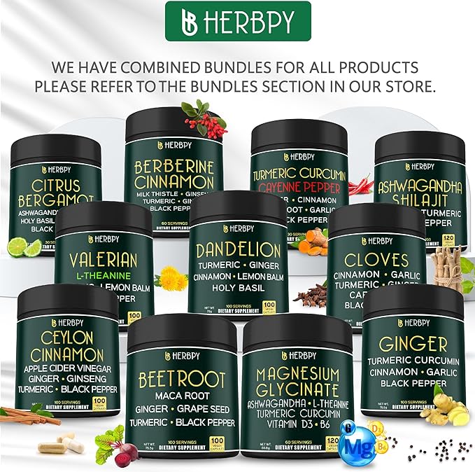 Bundle 5in1 Valerian Root Supplement & 6in1 Beet Root Capsules - Support Restful Night, Heart Health, Digestive and Immune