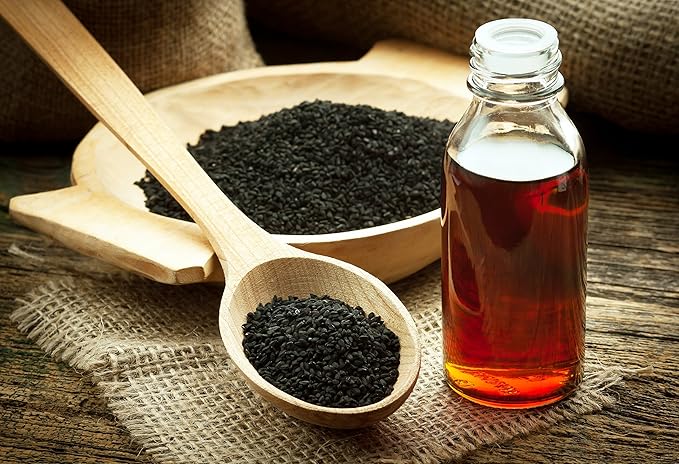 Black Seed Oil 4 oz, 100% Natural Organic, Cold Pressed Black Seed Oil - Pure Nigella Sativa Black Seed Oil Liquid for Hair, Skin and Health