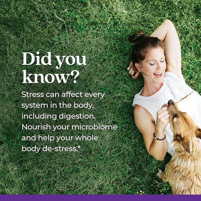 New Chapter All-Flora™ Probiotic De-Stress Formula with Clinical-Strength Ashwagandha - Dual-Action Probiotics for Digestive Health + Herbal Stress Relief Supplement*, 30 ct