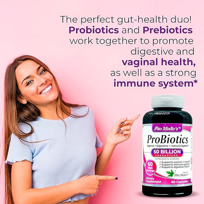 FITO MEDIC'S Lab - Probiotics for Women - 50 Billion CFU of- probiotics- 60 Days Servings s -probiotics for Digestive Health- 16 - probiotic - Blend. Promotes Digestive Balance.