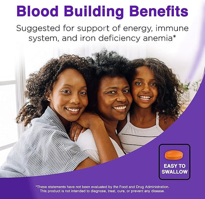 Feosol Complete Iron Supplement Caplets, Bifera Iron for High Absorption, Heme and Non-Heme Dual Action Minimizes Side Effects, 1 Per Day, for Energy and Immune System Support, 30 Count (Pack of 36)