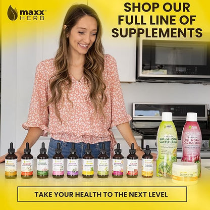 Maxx Herb Lemon Balm Extract - Max Strength, Lemon Balm Tincture Absorbs Better Than Lemon Balm Capsule, for Nervous System Support, and Stress Relief - 4 Bottles, 4 Oz Each (240 Servings)