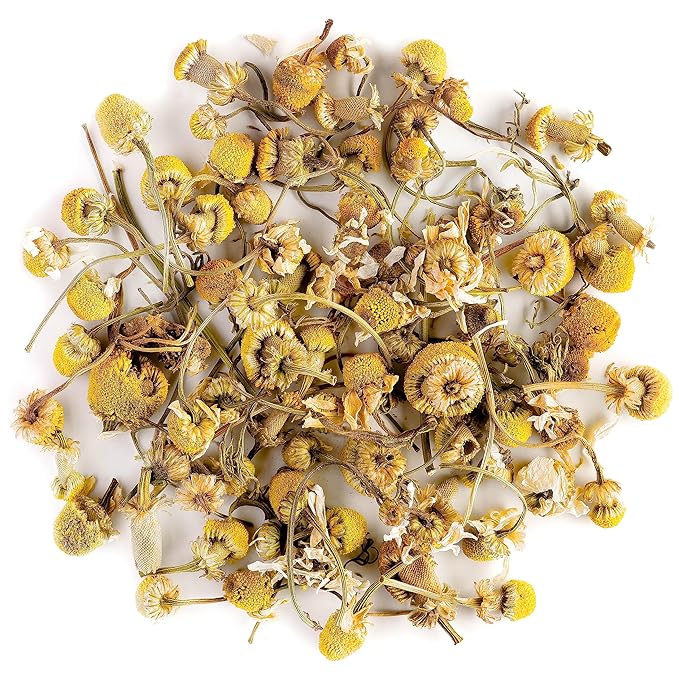 Chamomile Flowers Organic Herbal Tea - Soothing and Relaxing - Wild Matricaria Chamomile - Cammomile Chamomile Flowers Chanomille Chanile Chamoline Flowers Organic Camomile Flower Chammomile