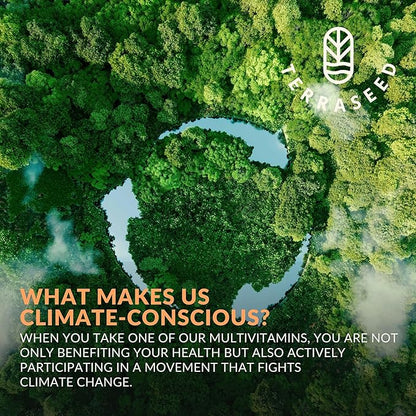 Complete Vegan Multivitamin with Iron, Omega 3, Vitamin D3, Folate, Zinc, Vitamin B12, & More - 100% Sustainable Vegan Vitamins - Non-GMO, Gluten Free, Made in The USA (30 Day Supply)